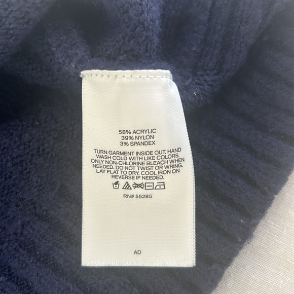 Express Navy Puff Sleeve Sweater - Picture 8 of 11